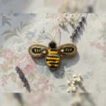 Bumble Bee Handmade Bead Brooch - Image 2