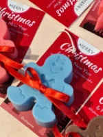 Christmas Cookie Candle with Christmas Card - Image 2